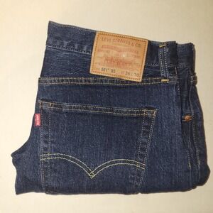 Levi 501 '93 Straight Blue Jeans 36x30 Big E Button Fly Premium Levi's